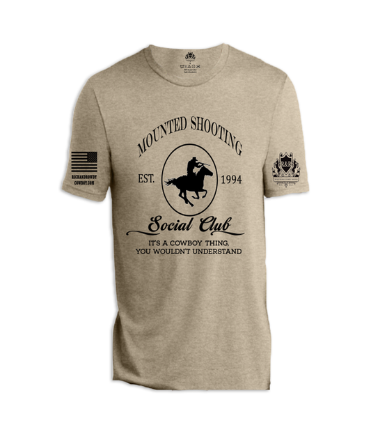 Mounted Shooting Cowboy Silhouette Black