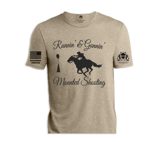 Runnin' and Gunnin' Mounted Cowgirl,Black